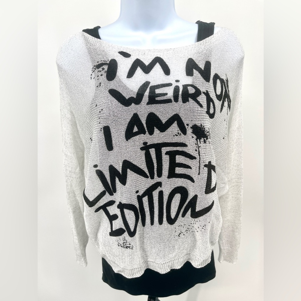 “I’m Not Weird, I’m Limited Edition” sweater by Grey Violet. One Size Fits Most